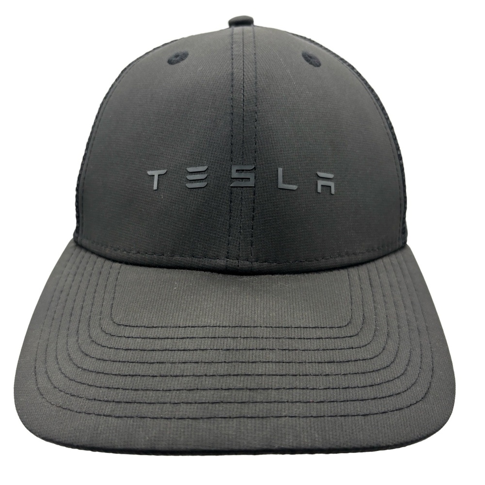 Tesla Deep Space Trucker Hat Black Mesh Snapback “Find Me In Deep Space”